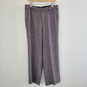 Soft Surroundings Pants 14 Brown Wide Leg Trousers Preppy Academia Business Work